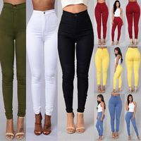 Women's Daily Vacation Solid Color Full Length Zipper Skinny Pants main image 4