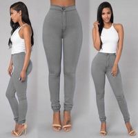 Women's Daily Vacation Solid Color Full Length Zipper Skinny Pants main image 2