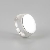 Simple Style Solid Color Sterling Silver Gold Plated Rings In Bulk main image 5