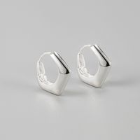 1 Paar Einfacher Stil Rhombus Sterling Silber Ohrringe sku image 1