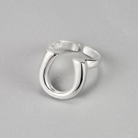 Simple Style U Shape Sterling Silver Gold Plated Rings In Bulk main image 1