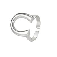 Simple Style U Shape Sterling Silver Gold Plated Rings In Bulk main image 2