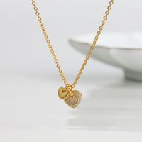 Simple Style Heart Shape Sterling Silver Zircon Pendant Necklace In Bulk main image 7