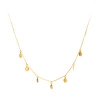 Simple Style Solid Color Sterling Silver 18k Gold Plated Necklace In Bulk main image 2