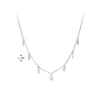 Simple Style Solid Color Sterling Silver 18k Gold Plated Necklace In Bulk sku image 1