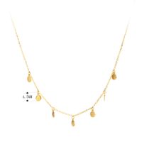 Simple Style Solid Color Sterling Silver 18k Gold Plated Necklace In Bulk sku image 2