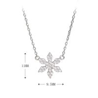 Simple Style Solid Color Sterling Silver Zircon Pendant Necklace In Bulk sku image 1