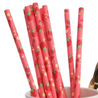 Pastoral Fruit Paper Birthday Drinking Straw Decorative Props Tableware sku image 1