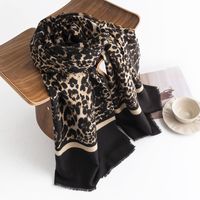Women's Streetwear Leopard Imitation Cashmere Scarf main image 5
