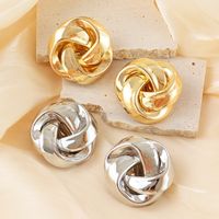 1 Pair Simple Style Knot Plating Metal Ear Studs main image 1