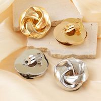 1 Pair Simple Style Knot Plating Metal Ear Studs main image 5