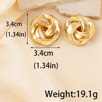 1 Pair Simple Style Knot Plating Metal Ear Studs main image 4