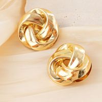 1 Pair Simple Style Knot Plating Metal Ear Studs main image 3
