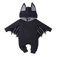 Halloween Solid Color Bat Baby Funny Romper Wholesale Nihaojewelry sku image 1