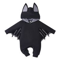 Halloween Solid Color Bat Baby Funny Romper Wholesale Nihaojewelry sku image 3