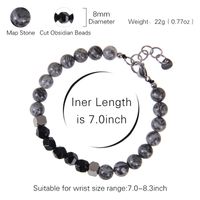 Commute Round Natural Stone Beaded Men's Bracelets main image 2