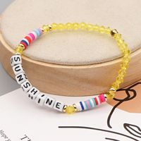 Vacation Letter Artificial Crystal Soft Clay Beaded Women's Bracelets main image 1