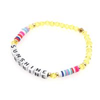 Vacation Letter Artificial Crystal Soft Clay Beaded Women's Bracelets main image 5