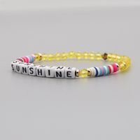 Vacation Letter Artificial Crystal Soft Clay Beaded Women's Bracelets main image 6