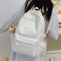 Solid Color Casual Holiday School School Backpack Women's Backpack main image 5