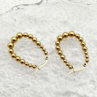 1 Pair Vintage Style Simple Style Roman Style C Shape Plating 304 Stainless Steel Gold Plated Ear Studs main image 6