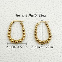 1 Pair Vintage Style Simple Style Roman Style C Shape Plating 304 Stainless Steel Gold Plated Ear Studs sku image 2