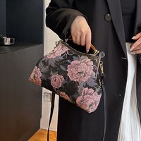 2023 Autumn New Printing Cheongsam Bags Women's Elegant Retro Clip Handbag Ancient Style Small Bag Hand Holding Mom Style Bag main image 1