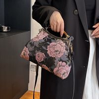 Herbst Neue Druck Cheongsam-taschen Damen Elegante Retro-clip-handtasche Im Alten Stil, Kleine Tasche, Hand, Die Mama-stil-tasche Hält main image 1