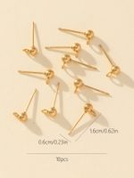 10 Pieces Simple Style Ball Stainless Steel Ear Studs main image 2