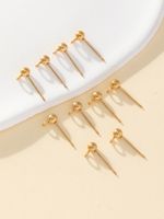 10 Pieces Simple Style Ball Stainless Steel Ear Studs main image 7
