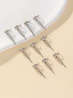 10 Pieces Simple Style Ball Stainless Steel Ear Studs main image 3