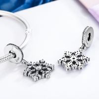 Casual Shiny Snowflake Sterling Silver Inlay Zircon Jewelry Accessories main image 7