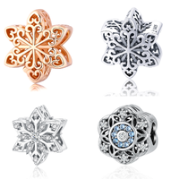 Casual Shiny Snowflake Sterling Silver Inlay Zircon Jewelry Accessories main image 3