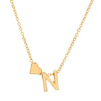 Fashion Letter Heart Shape Alloy Plating Necklace sku image 48