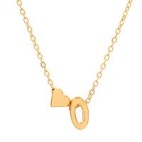 Fashion Letter Heart Shape Alloy Plating Necklace sku image 6