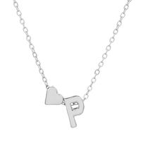 Fashion Letter Heart Shape Alloy Plating Necklace sku image 23
