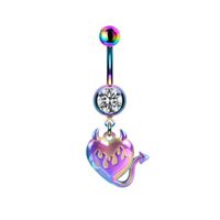 Casual Animal Sun Heart Shape Stainless Steel Copper Rhinestones Belly Ring In Bulk main image 4