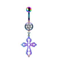 Casual Animal Sun Heart Shape Stainless Steel Copper Rhinestones Belly Ring In Bulk main image 5