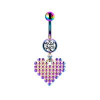 Casual Animal Sun Heart Shape Stainless Steel Copper Rhinestones Belly Ring In Bulk main image 8
