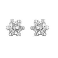 1 Pair Casual Modern Style Round Square Flower Plating Inlay Copper Zircon 18k Gold Plated Ear Studs sku image 2