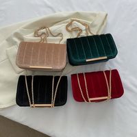 Women's Small All Seasons Pu Leather Solid Color Elegant Square Flip Cover Shoulder Bag Square Bag Chain Bag main image 1