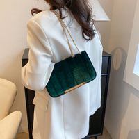 Women's Small All Seasons Pu Leather Solid Color Elegant Square Flip Cover Shoulder Bag Square Bag Chain Bag main image 3