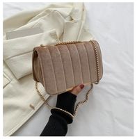 Women's Small All Seasons Pu Leather Solid Color Elegant Square Flip Cover Shoulder Bag Square Bag Chain Bag sku image 3