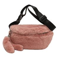 Autumn And Winter Fur Bag Women's 2023 New Fashion And Popular Chest Bag Casual All-match Shoulder Messenger Bag sku image 5