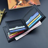 Men's Stripe Pu Leather Open Wallets main image 3