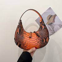 Women's All Seasons Pu Leather Crocodile Streetwear Round Zipper Handbag Underarm Bag main image 1