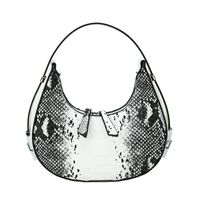 Women's All Seasons Pu Leather Crocodile Streetwear Round Zipper Handbag Underarm Bag sku image 1