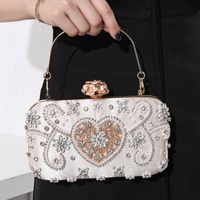 Champagne Polyester Heart Shape Square Evening Bags main image 1