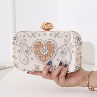 Champagne Polyester Heart Shape Square Evening Bags main image 4