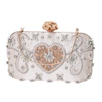 Champagne Polyester Heart Shape Square Evening Bags main image 6